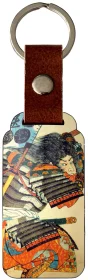 Brelok Samuraj Kiyokazu z naginatą Utagawa Kuniyoshi
