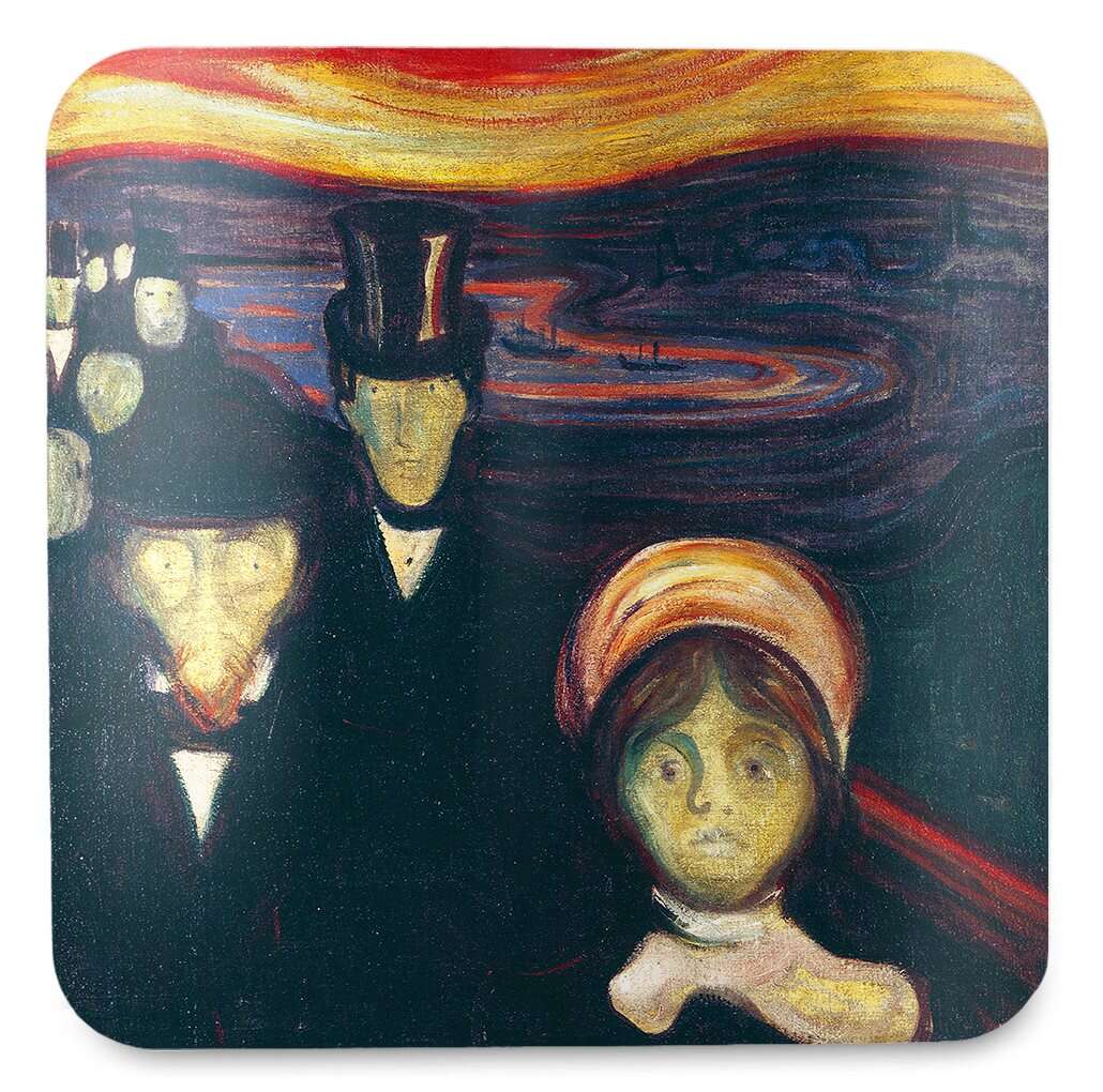 Podkładka pod kubek Anxiety (Lęk) Edvard Munch