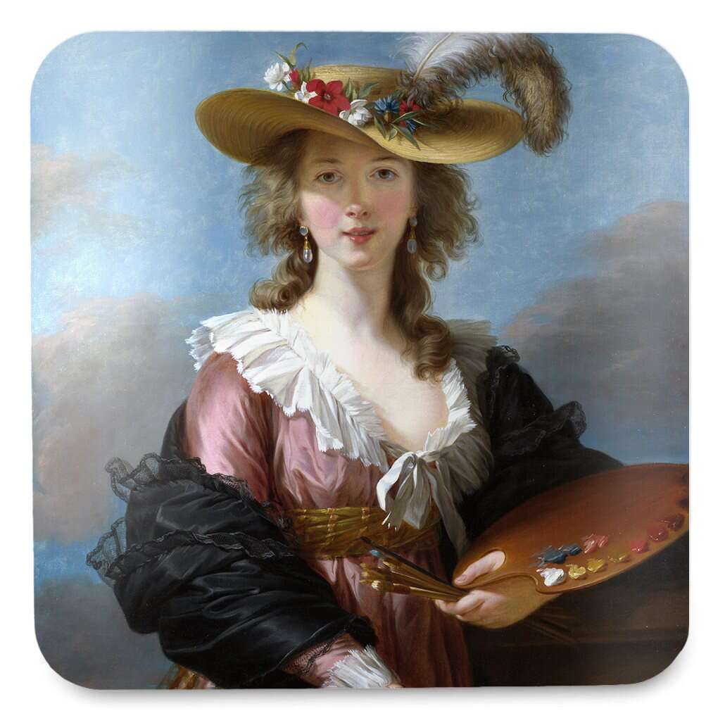 Podkładka pod kubek Autoportret w słomkowym kapeluszu Élisabeth Vigée-Lebrun