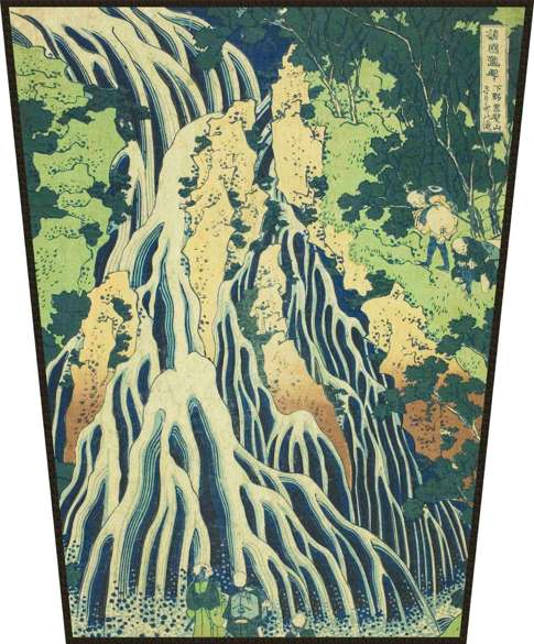 Ekran Wodospad Kirifuri na górze Kurokami w prowincji Shimotsuke Katsushika Hokusai