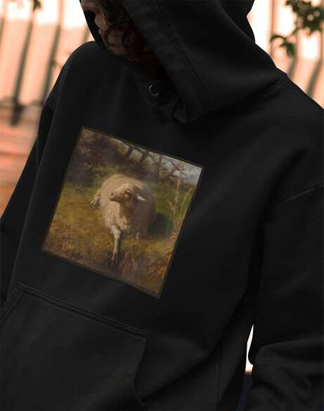 Bluza z naszywką Odpoczywająca owca Rosa Bonheur