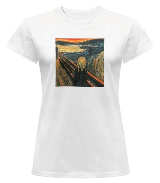 Bluzka damska z naszywką Krzyk Edvard Munch