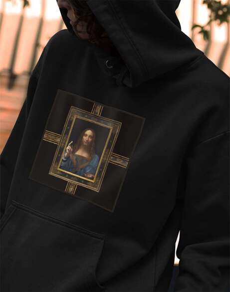 Bluza z naszywką Zbawiciel świata Leonardo da Vinci