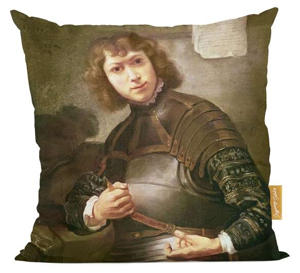 Poduszka Młody mężczyzna w złotej zbroi Rembrandt