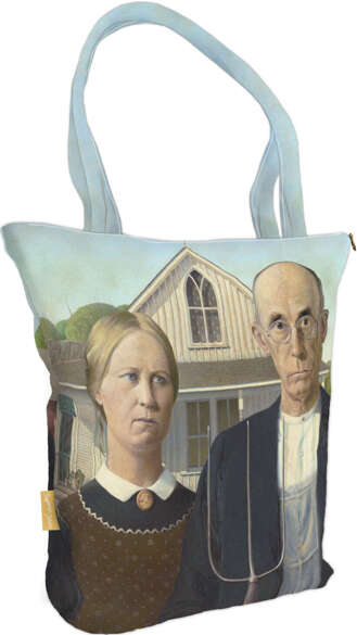 Torba na ramię shopper American Gothic Grant Wood