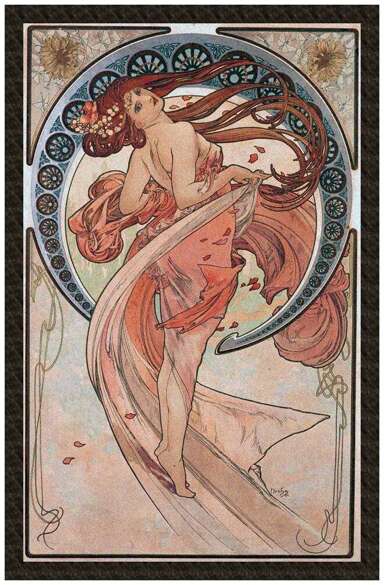 Naszywka La Danse (Taniec) Alfons Mucha