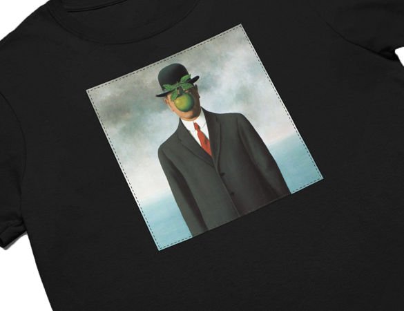 Koszulka z naszywką Syn człowieczy René Magritte