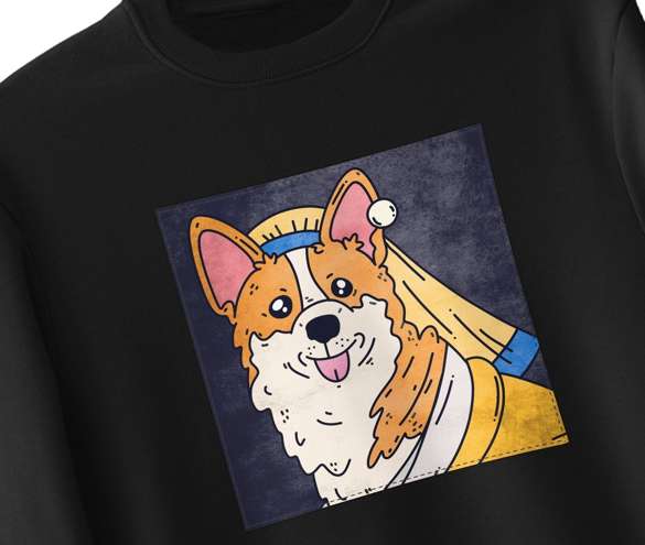 Bluza z naszywką DOG PARODY: Dziewczyna z perłą 