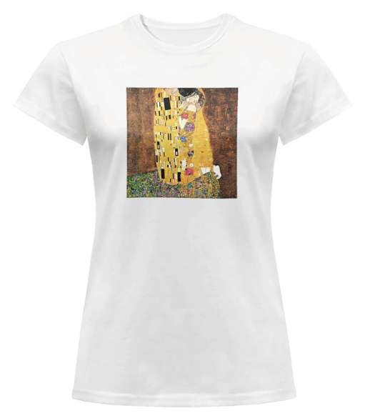 Bluzka damska z naszywką Gustav Klimt Pocałunek