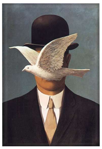 Magnes Mężczyzna w meloniku René Magritte