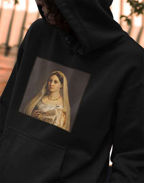 Bluza z naszywką Portret kobiety Rafael Santi