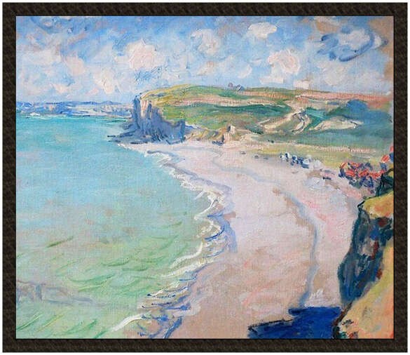 Naszywka Plaża w Pourville Claude Monet