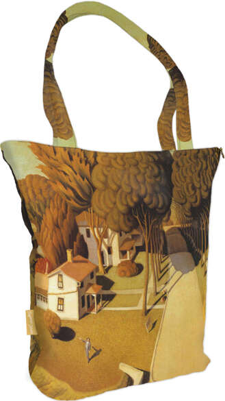 Torba na ramię shopper Young Corn Grant Wood