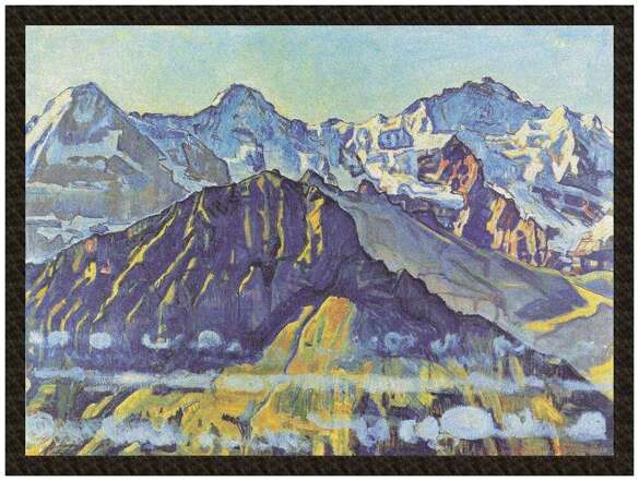 Naszywka Eiger, Mönch und Jungfrau in der Morgensonne Ferdinand Hodler