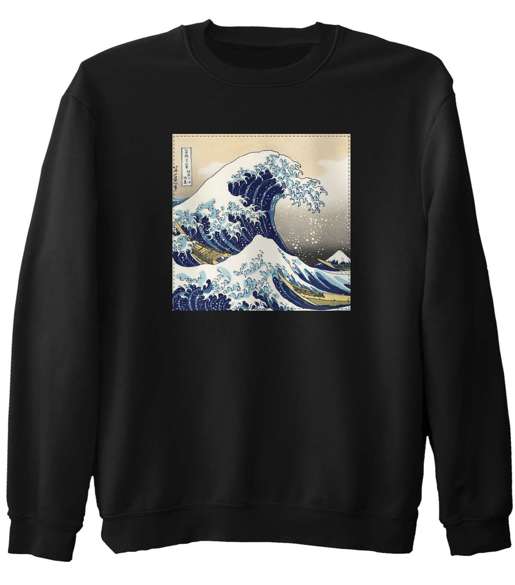 Bluza z naszywką Wielka fala w Kanagawie Hokusai Katsushika