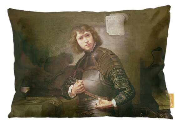 Poduszka Młody mężczyzna w złotej zbroi Rembrandt