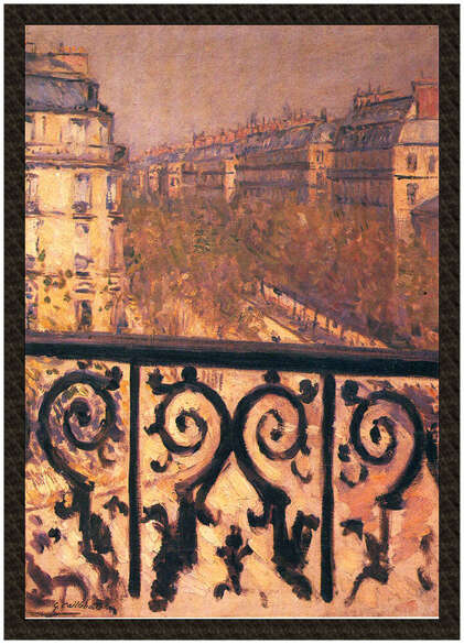 Naszywka Balkon w Paryżu Gustave Caillebotte