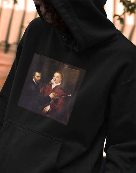 Bluza z naszywką Bernardino Campi malujący Sofonisbę Anguissolę Sofonisba Anguissola