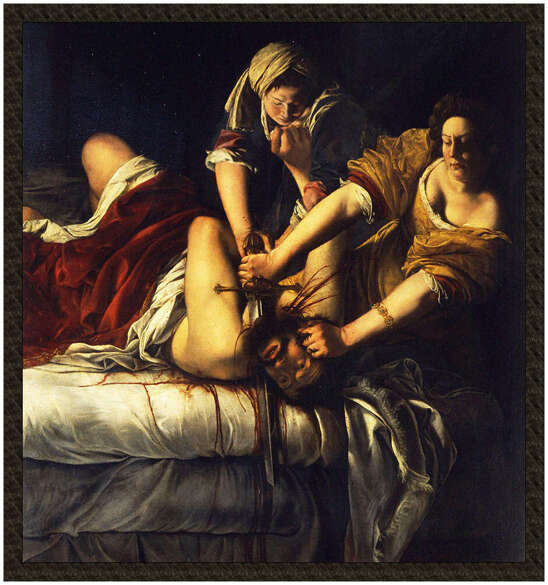 Naszywka Judyta odcinająca głowę Holofernesowi Artemisia Gentileschi