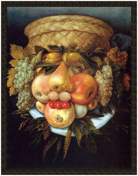 Naszywka Kosz owoców Giuseppe Arcimboldo