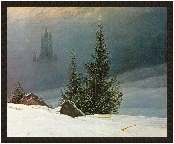 Naszywka Pejzaż zimowy Caspar David Friedrich