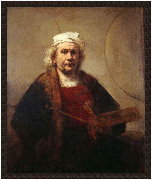 Naszywka Autoportret z dwoma kołami Rembrandt