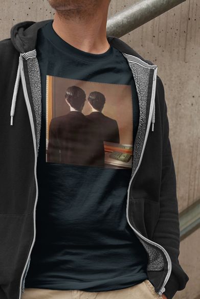 Koszulka z naszywką Nie reprodukować René Magritte