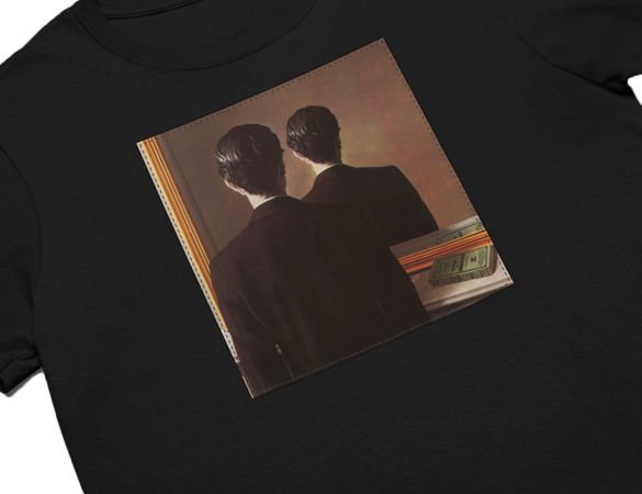 Koszulka z naszywką Nie reprodukować René Magritte