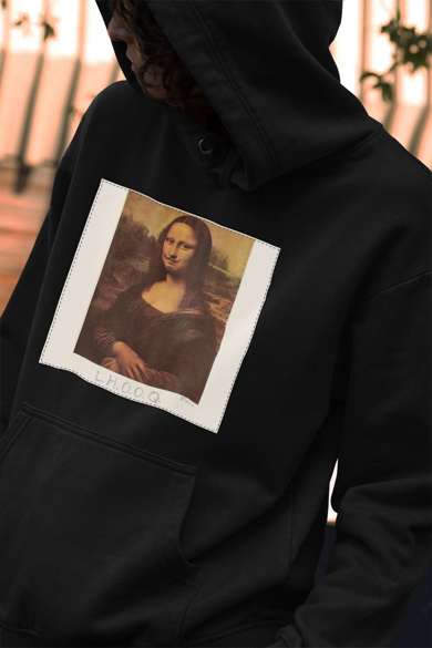 Bluza z naszywką L.H.O.O.Q. Marcel Duchamp