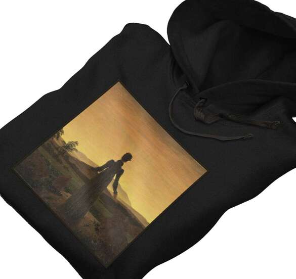 Bluza z naszywką Kobieta na tle zachodzącego słońca Caspar David Friedrich