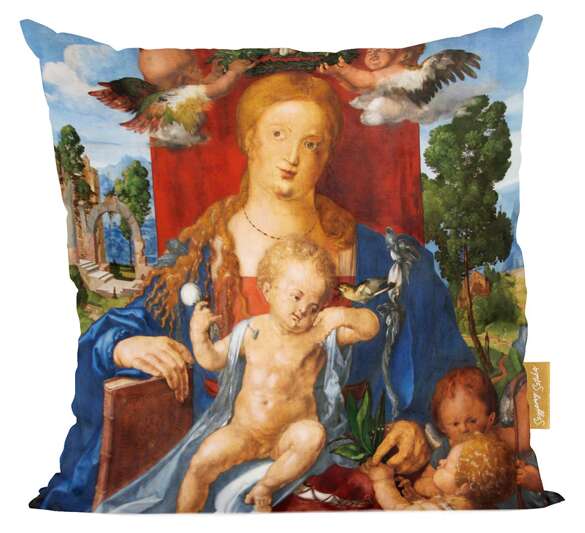 Poduszka Madonna i Dzieciątko z czyżykiem Albrecht Dürer