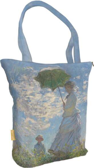 Torba na ramię shopper Kobieta z parasolem Claude Monet