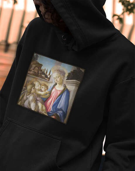 Bluza z naszywką Madonna, dziecko i 2 anioły Sandro Botticelli