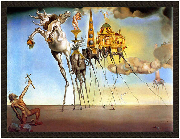 Naszywka Kuszenie św. Antoniego Salvador Dali