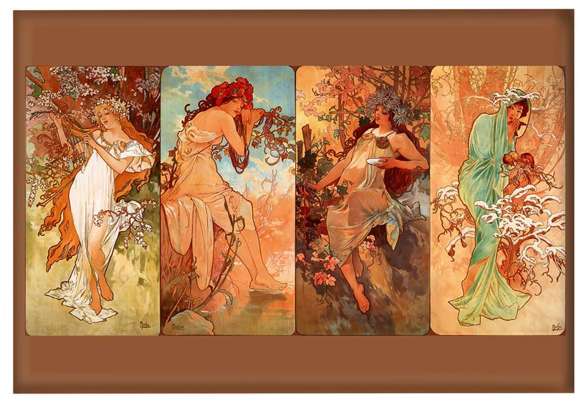 Magnes 4 pory roku Alfons Mucha