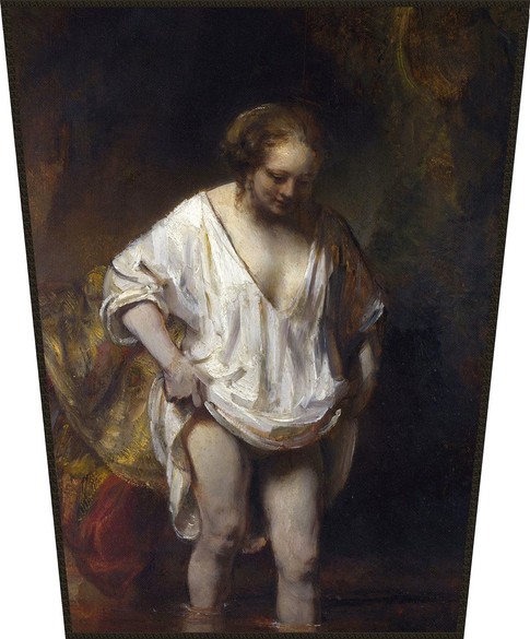 Ekran Hendrickje kąpiąca się w rzece Rembrandt