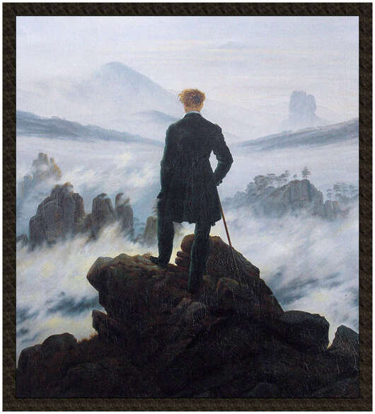 Naszywka Wędrowiec nad morzem mgły Caspar David Friedrich