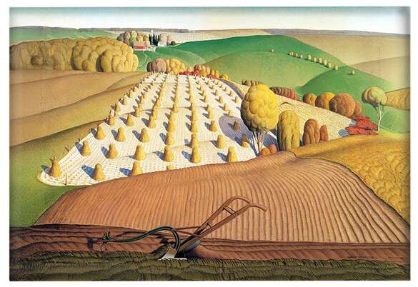 Magnes Fall Plowing Grant Wood