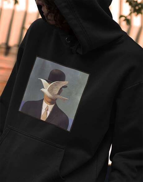 Bluza z naszywką Mężczyzna w meloniku René Magritte