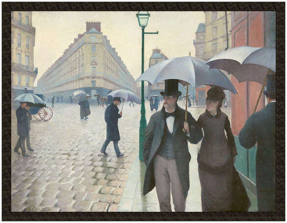 Naszywka Paryż. Deszczowy dzień Gustave Caillebotte