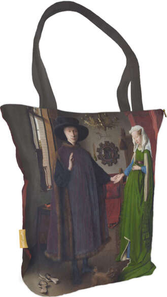 Torba na ramię shopper Portret małżonków Arnolfinich Jan Van Eyck