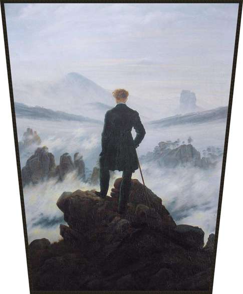 Ekran Wędrowiec nad morzem mgły Caspar David Friedrich