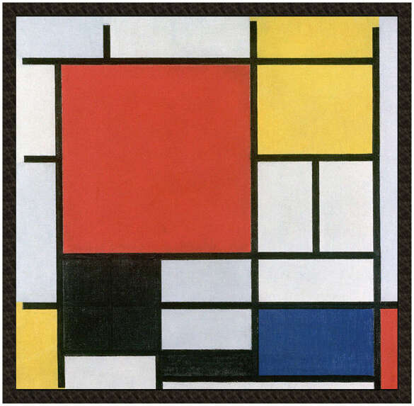 Naszywka Kompozycja w czerwieni, żółci, błękicie i czerni Piet Mondrian