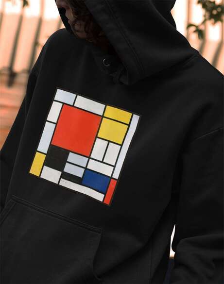 Bluza z naszywką Kompozycja w czerwieni, żółci, błękicie i czerni Piet Mondrian