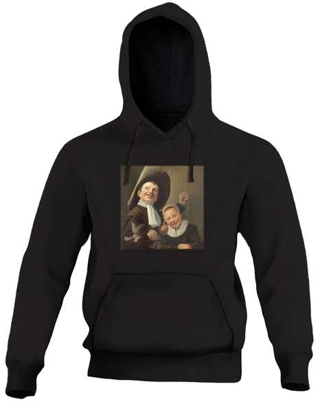 Bluza z naszywką Chłopiec i dziewczynka z kotem i węgorzem Judith Leyster