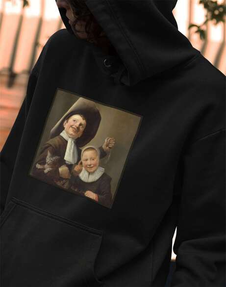 Bluza z naszywką Chłopiec i dziewczynka z kotem i węgorzem Judith Leyster