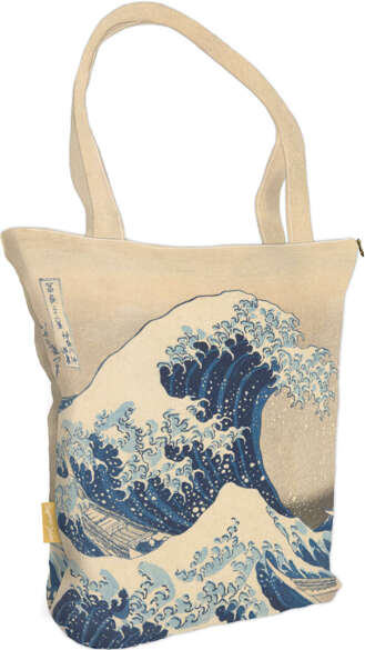 Torba na ramię shopper Wielka Fala w Kanagawie Katsushika Hokusai