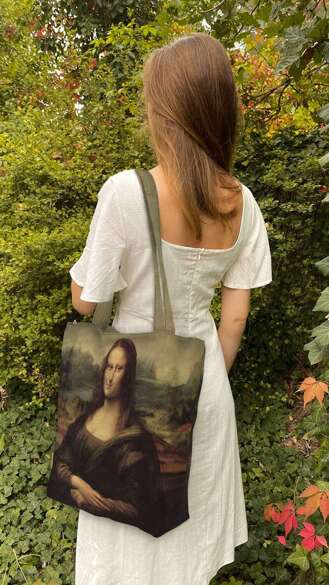 Torba na ramię shopper Mona Lisa Leonardo da Vinci