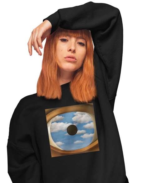 Bluza z naszywką Fałszywe Lustro René Magritte