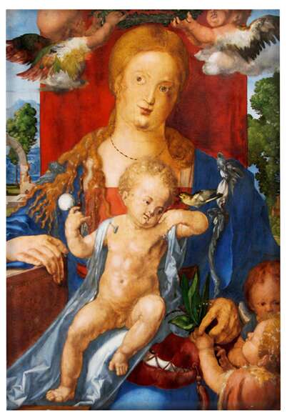 Magnes Madonna i Dzieciątko z czyżykiem Albrecht Dürer